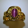 Pink Cat's-Eye Tourmaline Ring